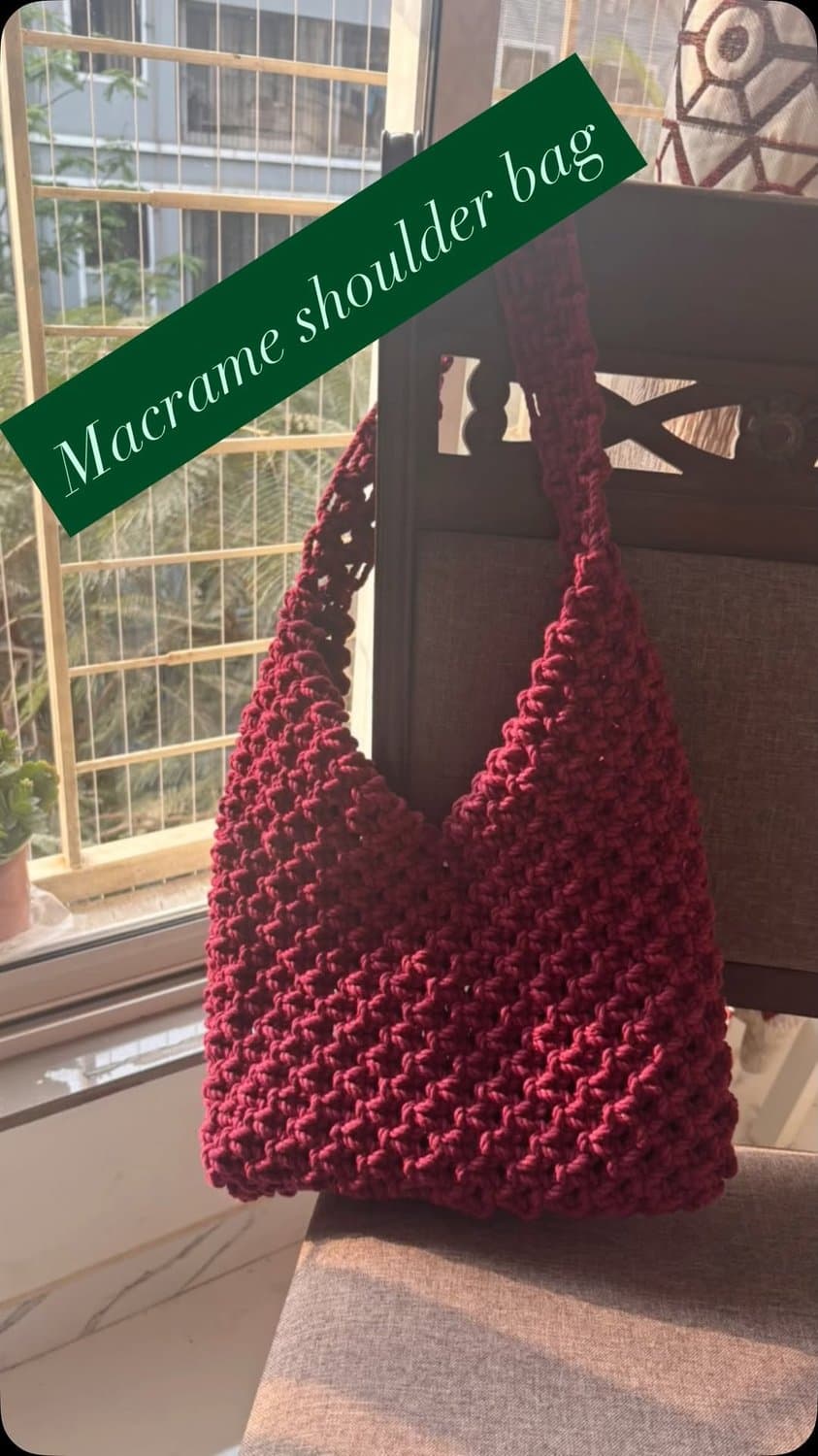 Handcrafted macrame bag by Knotty Vibes