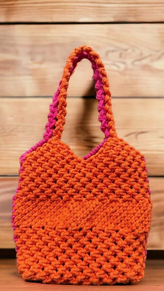 Macrame hoop earrings